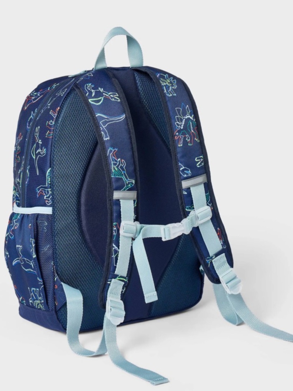 NWT Cat & Jack Navy Blue Dinosaur Backpack W/ Dino Patches -17” - Picture 3 of 4